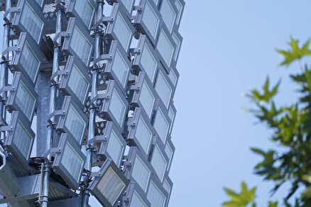 Installation of Floodlight at Iran’s National Football Center