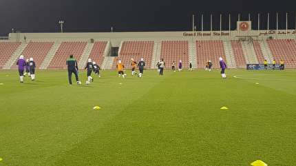 تمرین بازیکنان تیم ملی فوتبال بانوان ایران پیش از دیدار برابر فیلیپین+فیلم