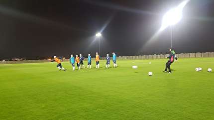 برگزاری تمرین ملی پوشان زیر بارش شدید باران