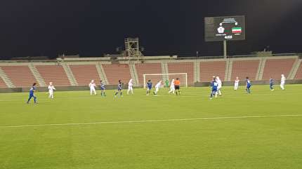 پایان نیمه نخست  تیم های ملی فوتبال بانوان ایران و چین تایپه