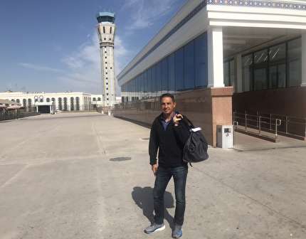اميد نمازى وارد تاشكند شد