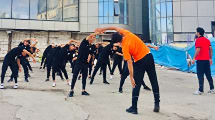 نرمش صبحگاهی تیم نوجوانان انجام شد