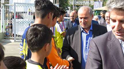 برگزاری مراسم افتتاحیه چمن مصنوعی ورزشگاه تختی ارومیه با حضور رییس فدراسیون فوتبال