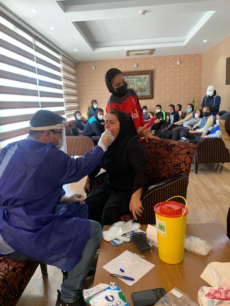 انجام تست PCR از اعضای تیم ملی فوتبال نوجوانان بانوان
