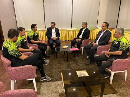 دیدار دو تن از اعضای هیات رئیسه با کادر فنی تیم ملی فوتسال