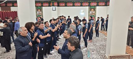 عزاداری جوانان ملی پوش در شب تاسوعای حسینی