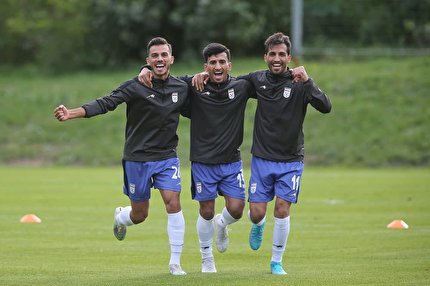 برگزاری تمرین تیم ملی فوتبال