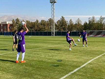 تمرین سه ملی پوش در زمین چمن