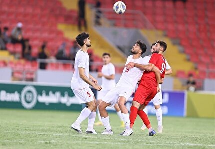 پایان نیمه نخست دیدار ایران و عراق