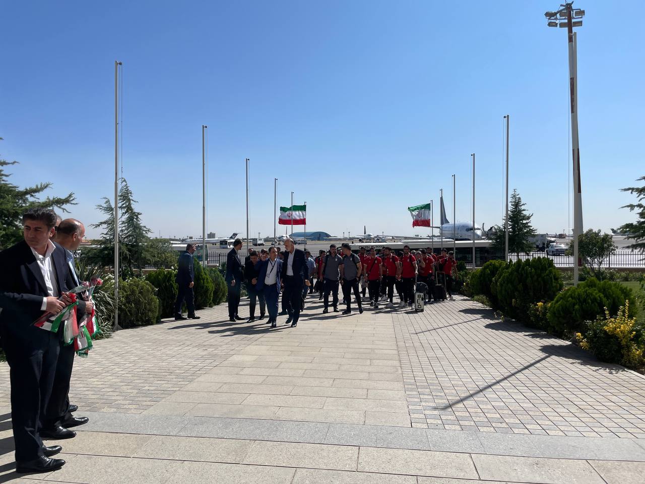 پس از کسب قهرمانی در کافا؛تیم ملی فوتبال  وارد تهران شد