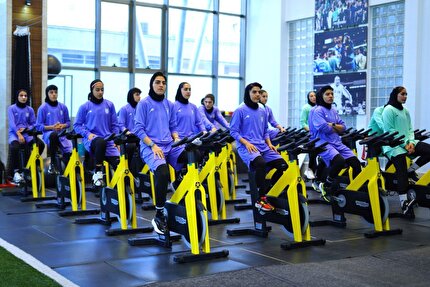 تمرین بدنسازی ملی‌پوشان فوتبال بانوان در سالن پک برگزار شد