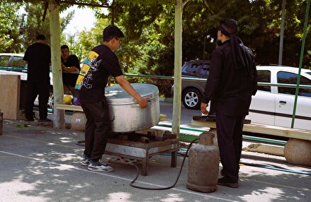 مراسم آماده سازی نذورات در مرکز ملی فوتبال