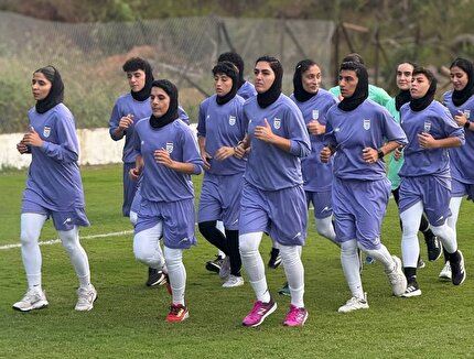 برگزاری تمرین تیم ملی فوتبال بانوان پیش از ديدار برابر نپال