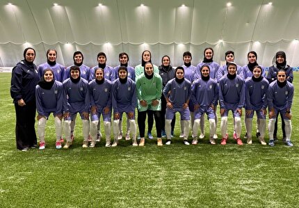 برگزاری تمرین تیم ملی فوتبال بانوان پیش از ديدار برابر ازبکستان