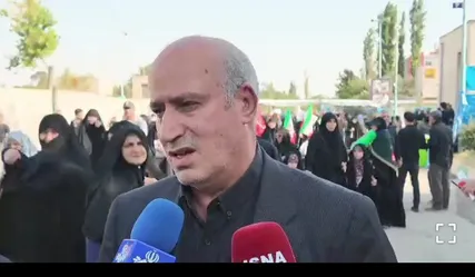 مهدی تاج، رییس فدراسیون فوتبال در مراسم وداع با قائدشهید امت