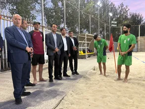 حضور رئیس و سرپرست دبیر کلی فدراسیون فوتبال به همراه روسای ارکان قضایی در تمرین تیم ملی ساحلی