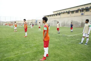 تمرین فوتبال جوانان