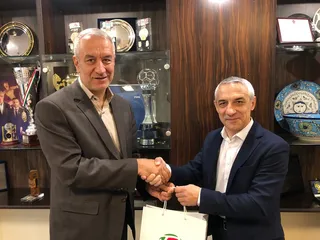 دیدار نایب رئیسان اول فدراسیون فوتبال ایران و بلاروس