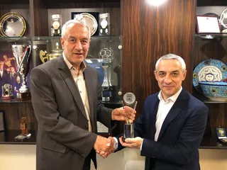 دیدار نایب رئیسان اول فدراسیون فوتبال ایران و بلاروس