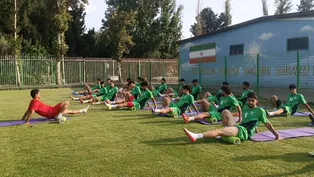 ملی پوشان جوان آماده تمرین عصرگاهی