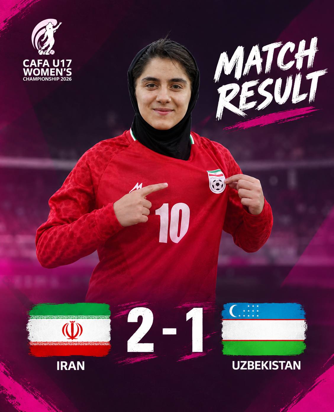 پیروزی دختران نوجوان ایران برابر میزبان پیروزی دختران نوجوان ایران برابر میزبان