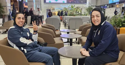گزارش تصویری/ حضور کاروان تیم ملی فوتسال بانوان در فرودگاه امام خمینی (ره)