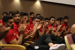 برپایی مراسم معارفه کادر فنی با بازیکنان تیم ملی