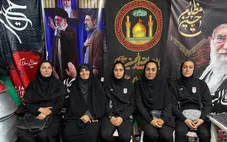 حضور اعضای تیم ملی فوتبال بانوان در موکب هیات فوتبال مازندران