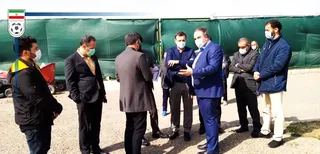 عزیزی خادم در مرکز ملی فوتبال
