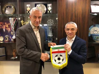 دیدار نایب رئیسان اول فدراسیون فوتبال ایران و بلاروس