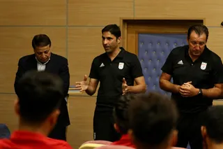 برپایی مراسم معارفه کادر فنی با بازیکنان تیم ملی