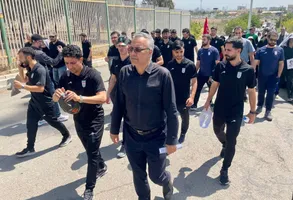 حضور تیم ملی فوتسال در تشییع پیکر رهبر جانفدای انقلاب