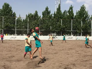 تمرین نیم ملی فوتبال ساحلی