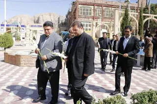 حضور هیئت رییسه سازمان لیگ فوتسال در گلزار شهدای کرمان