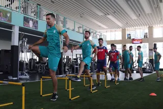 تمرین نیم ملی فوتبال ساحلی